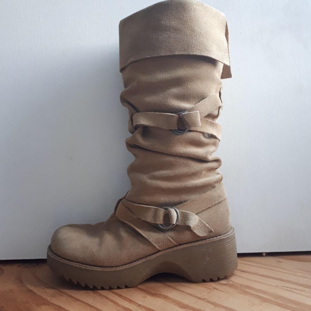Vintage Aldo suede slouchy chunky boots